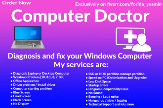fix your windows desktop or laptop computer problem remotely