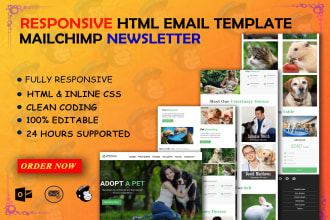 design responsive html email template mailchimp newsletter