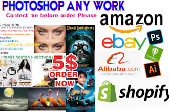 do photoshop any work and product packging label designs