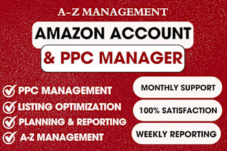 be your amazon account manager, amazon ppc manager or amazon ppc consultant