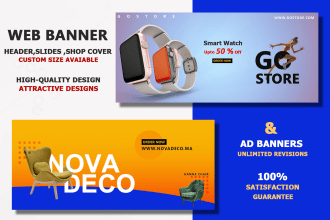 do a shopify banner or etsy banner for your store