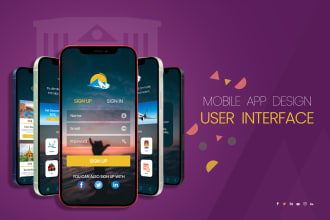 create mobile app ui and website ui design
