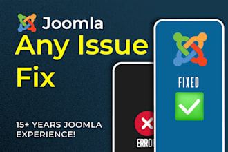 fix and solve any joomla issue