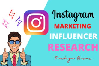 make a list of instagram influencer and youtube influencer research