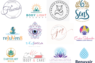 design yoga wellness fitness coach skincare healthcare logo