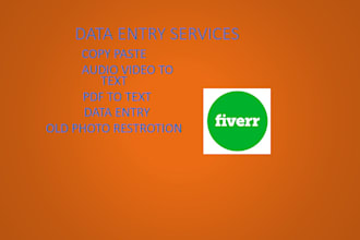 do data entry data collection copy paste internet reserch