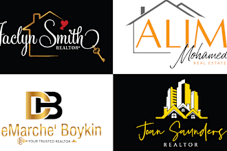 create real estate, realtor, yard sign, signature logo with branding kit