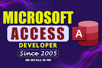 develop microsoft access front end for access, sql server or mysql