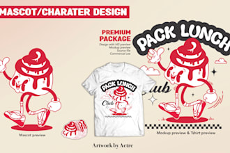 create retro vintage mascot illustration in 24 hours