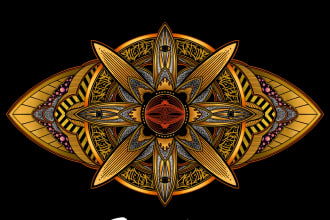 make mandala with unique ornament