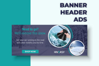 design professional website banner, header, and ads