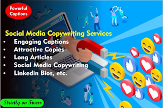 be your social media copywriter for a week or months