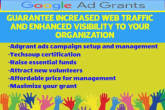 set up google grants, create converting fundraising ads