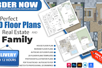 redraw or design floor plan within 12 hours