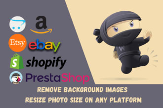fix shopify images, remove background and resize photo size