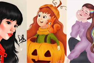 create concept art, character design and illustrations
