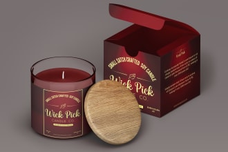 do candle label and product label design