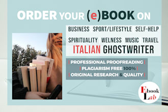 italian ebook, book ghostwriter