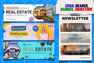design email header and web banner ads for your business marketing