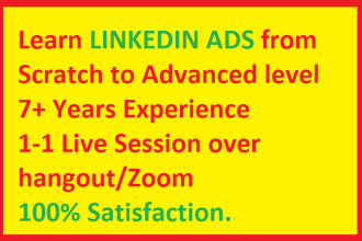 teach linkedin ads with live practical class online