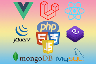 create, upgrade, or fix bugs on your website, laravel react vue nodejs nextjs