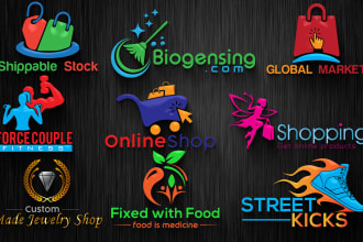 design shopify logo design for store,website,blog, ebay,dropshipping