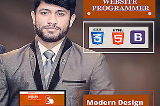 impressive html and CSS website with modern design