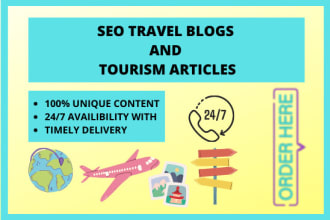 write SEO travel blogs and tourism articles