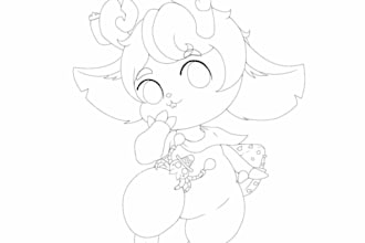 draw cute chibi furry ocs, fa etc