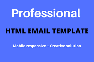 create a professional responsive HTML email template