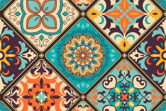 draw traditional and mandala pattern design for any surface