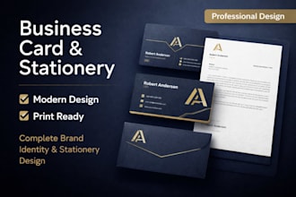 design modern business card and stationery design