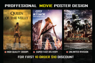 design professional  movie posters, and film poster