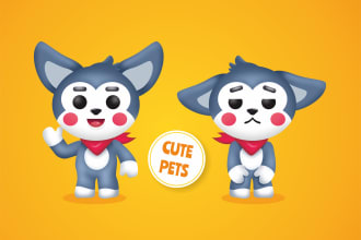 draw amazing dog or pet cartoon with 3d look style
