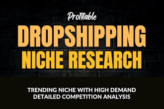 find a profitable dropshipping niche for shopify store