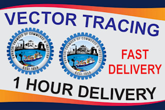 vector tracing, urgent vector tracing logo, raster image vector tracing