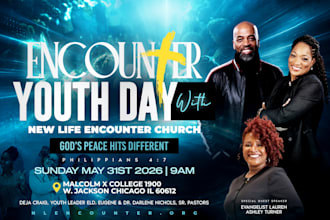 create church, event flyer in 8hours
