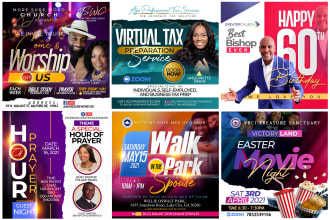 create an amazing social media, event or church flyer design