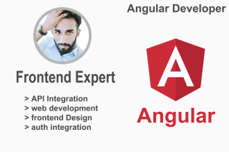 develop, fix, integrate angular app with  rest API or firebase