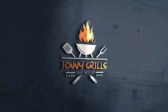 do restaurant, bar, café, coffee shop, and BBQ grill logo