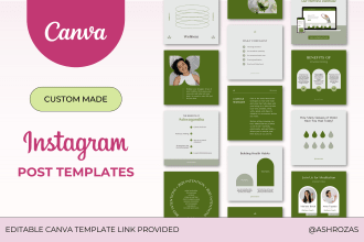 design aesthetic instagram canva templates