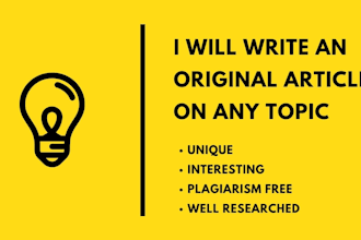 write high quality SEO articles, blog posts and site content