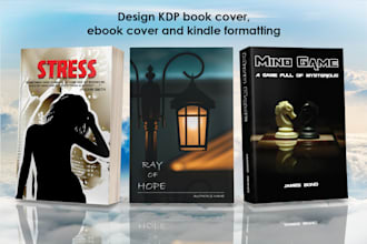 do book cover design, ebook or kindle cover design