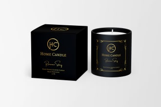 design luxury candle label or logo
