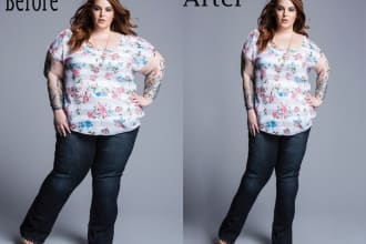 reshape your body, make you slim and remove double chin in photoshop