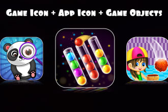 do attractive premium quality game and app icon