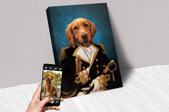 digital pet portrait for you