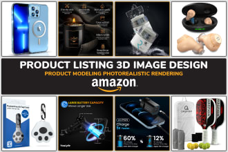 create 3d product modeling and rendering for amazon listing