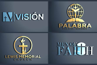 design a best looking modern church logo professionally