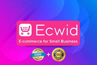 design, redesign and setup your ecwid ecommerce store with SEO optimization